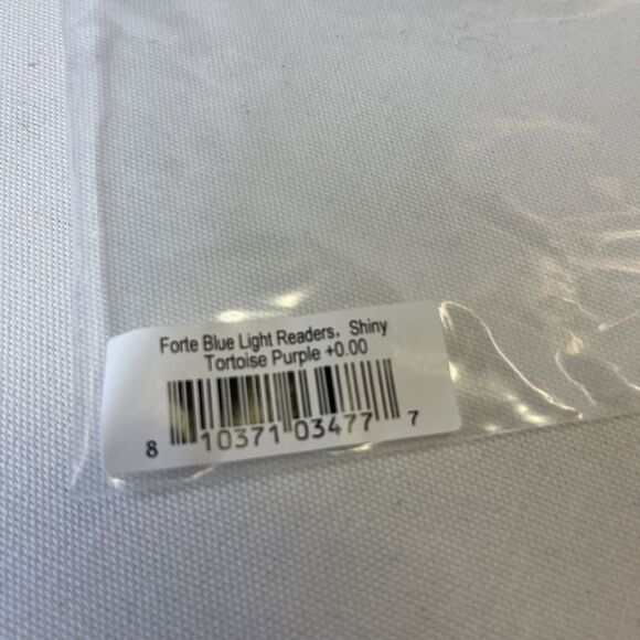 MicroVision Optical Blue Light Blocking Readers Forte Tortoise Purple w Case 0.0 - Picture 4 of 4